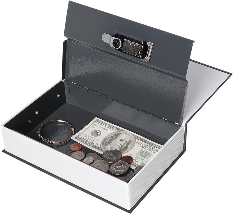 Parrency Diversion Book Safe Storage Box,Safe Box with Premium Combination Lock, Portable Book-Safe,Perfect for Home, Travel,Dorm Store Money, Jewelry, Phone and Passport (Black) - Image 2